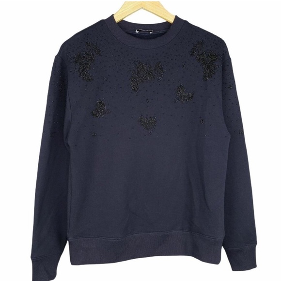 Sandro navy beaded sweater - Picture 1 of 6